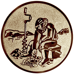 Emblem Angeln (25mm Bronze)
