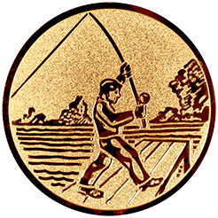 Emblem Angeln (25mm Gold)