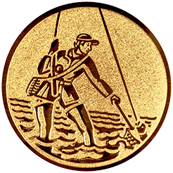 Emblem Angeln (25mm Gold)