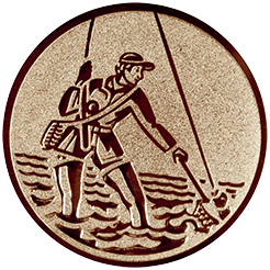 Emblem Angeln (25mm Bronze)