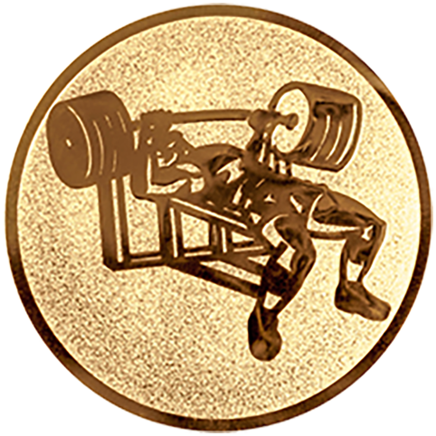 Emblem Gewichteheben (50mm Gold)