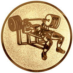Emblem Gewichtheben (25mm Gold)