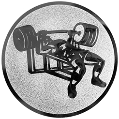 Emblem Gewichteheben (25mm Silber)