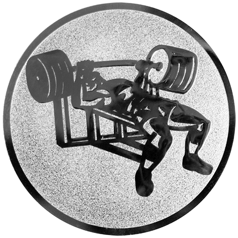 Emblem Gewichteheben (50mm Silber)