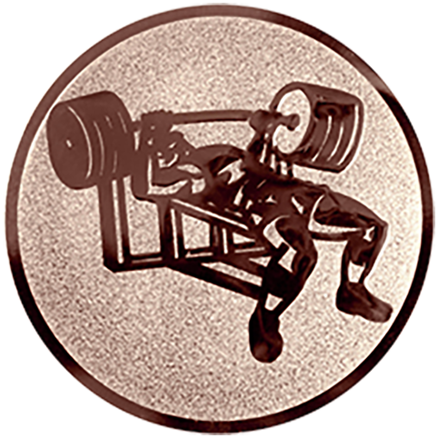 Emblem Gewichtheben (50mm Bronze)