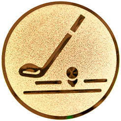 Emblem Minigolf 1 Schläger (25mm Gold)