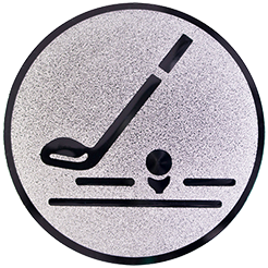 Emblem Minigolf 1 Schläger (25mm Silber)
