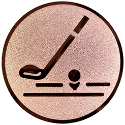 Emblem Minigolf 1 Schläger (25mm Bronze)