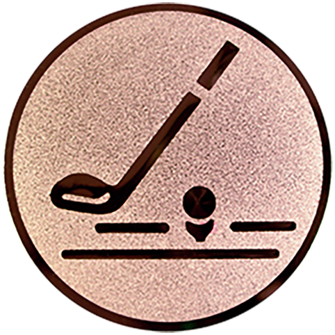 Emblem Minigolf 1 Schläger (50mm Bronze)