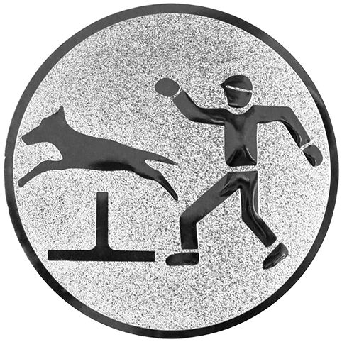 Emblem Hundesport (50mm Silber)