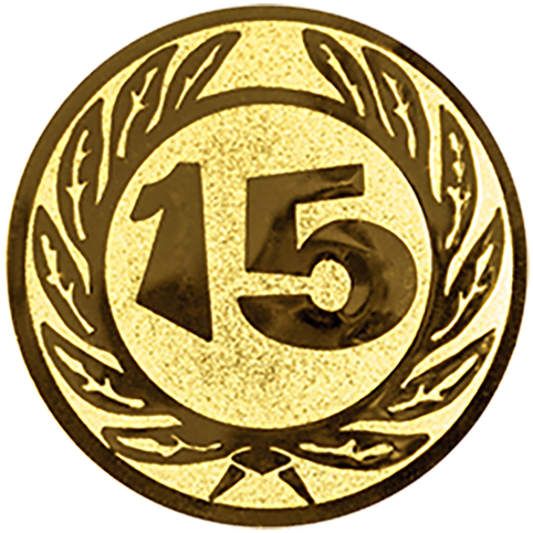 Emblem Zahl 15( 50mm Gold)