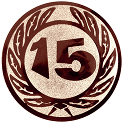 Emblem Zahl 15 (25mm Bronze)