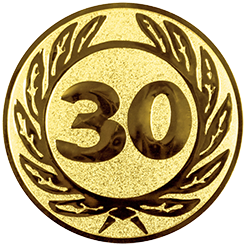 Emblem Zahl 30 (25mm Gold)