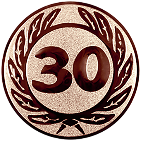 Emblem Zahl 30 (50mm Bronze)