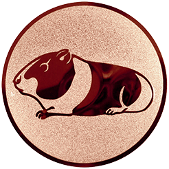 Emblem Meerschweinchen (25mm Bronze)